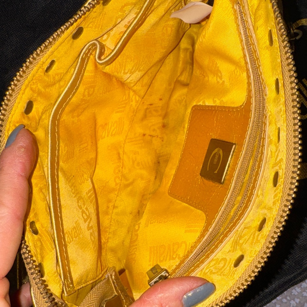 Just Cavalli Gold Studded Shoulder Bag - Picture 6 of 9
